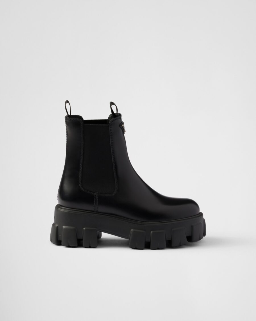 MONOLITH BRUSHED LEATHER ANKLE BOOTS