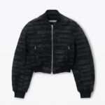 LOGO EMBROIDERED BOMBER DENIM JACKET