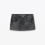 CRYSTALS MINI DENIM SKIRT