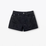 HIGH RISE CRYSTALS DENIM SHORTS