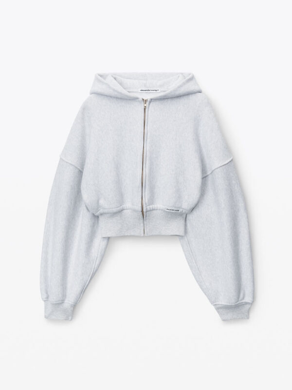 CROPPED ZIPPED HOODIE