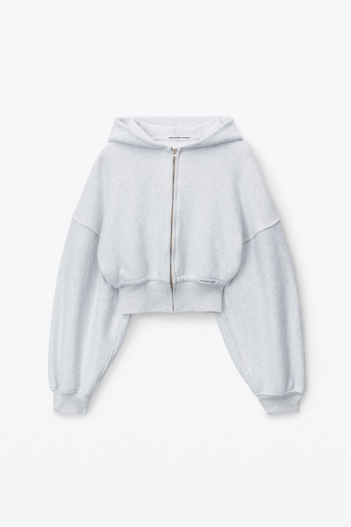 CROPPED ZIPPED HOODIE