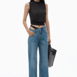 PRE STYLED JEANS WITH LACE BAND