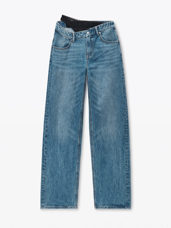 PRE STYLED JEANS WITH LACE BAND