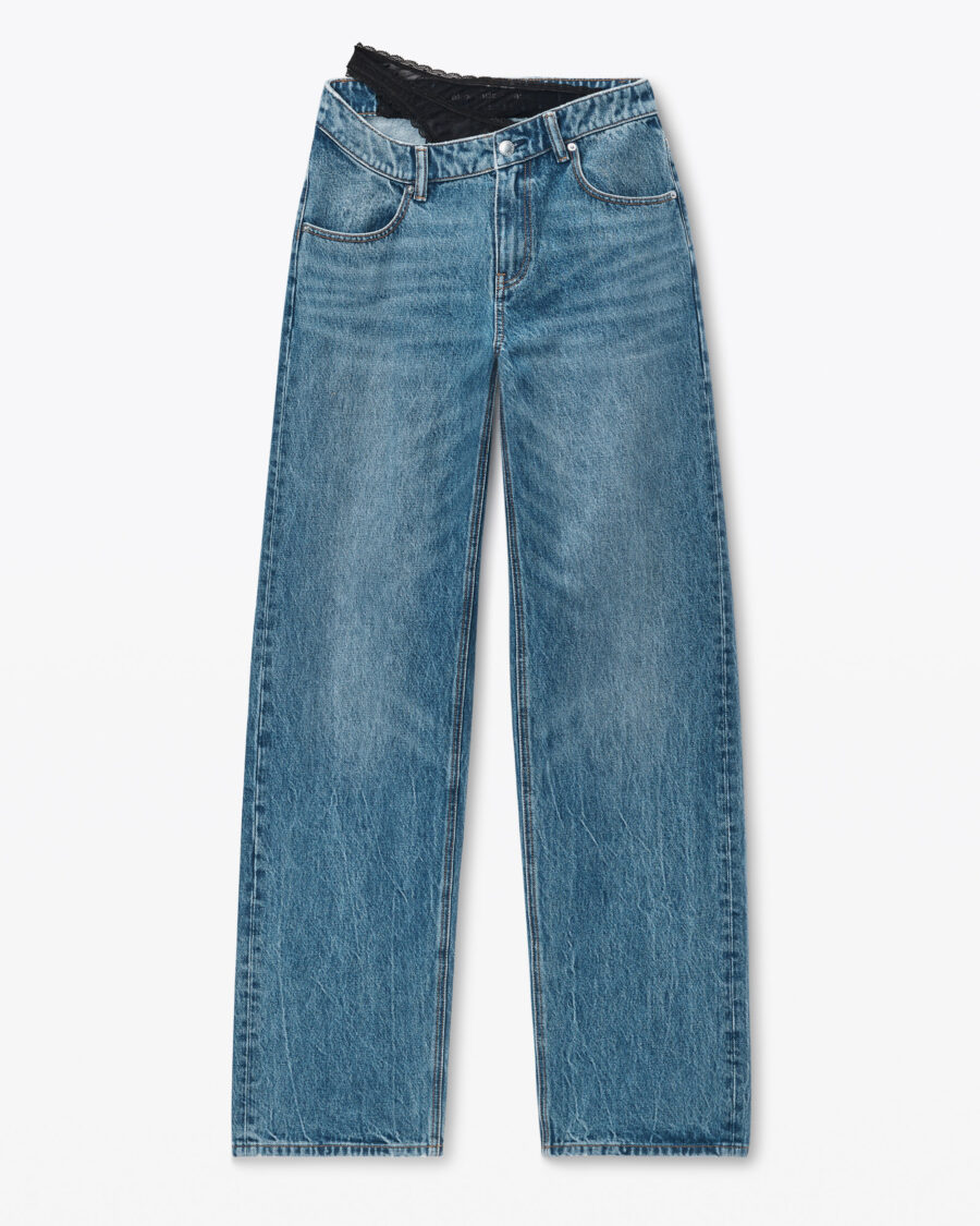 PRE STYLED JEANS WITH LACE BAND