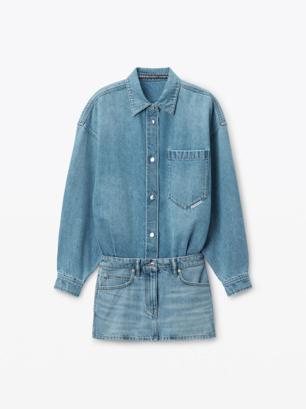 PRE-STYLED DENIM DRESS
