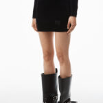 LOGO EMBOSSED MINI SKIRT