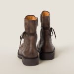 LEATHER LACED BOOTS