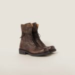LEATHER LACED BOOTS