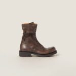 LEATHER LACED BOOTS