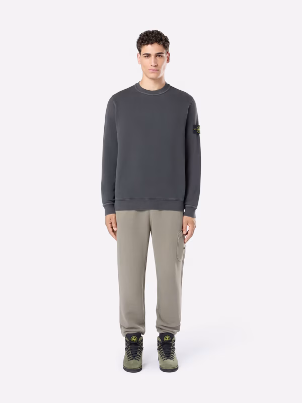 61241 ORGANIC COTTON DIAGONAL FLEECE 'OLD' EFFECT