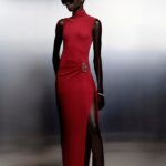 SIDE SLIT DRAPE MAXI DRESS