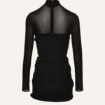SCULPTURAL HIGH NECK MINI DRESS