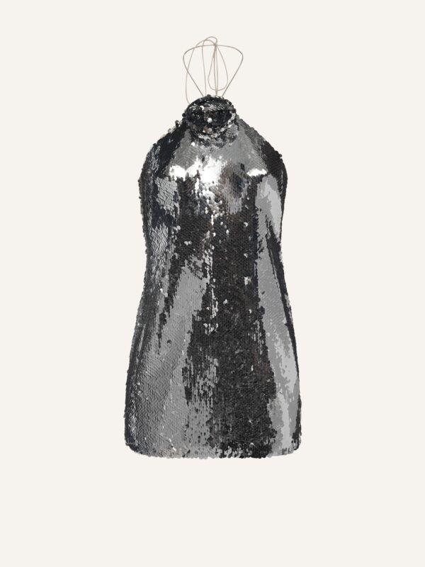 CHOKER SEQUIN MINI DRESS