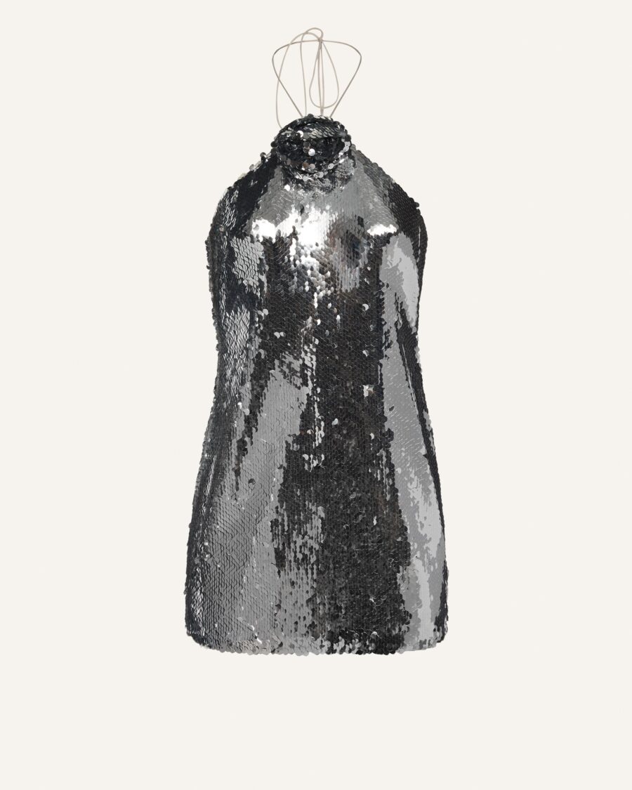 CHOKER SEQUIN MINI DRESS