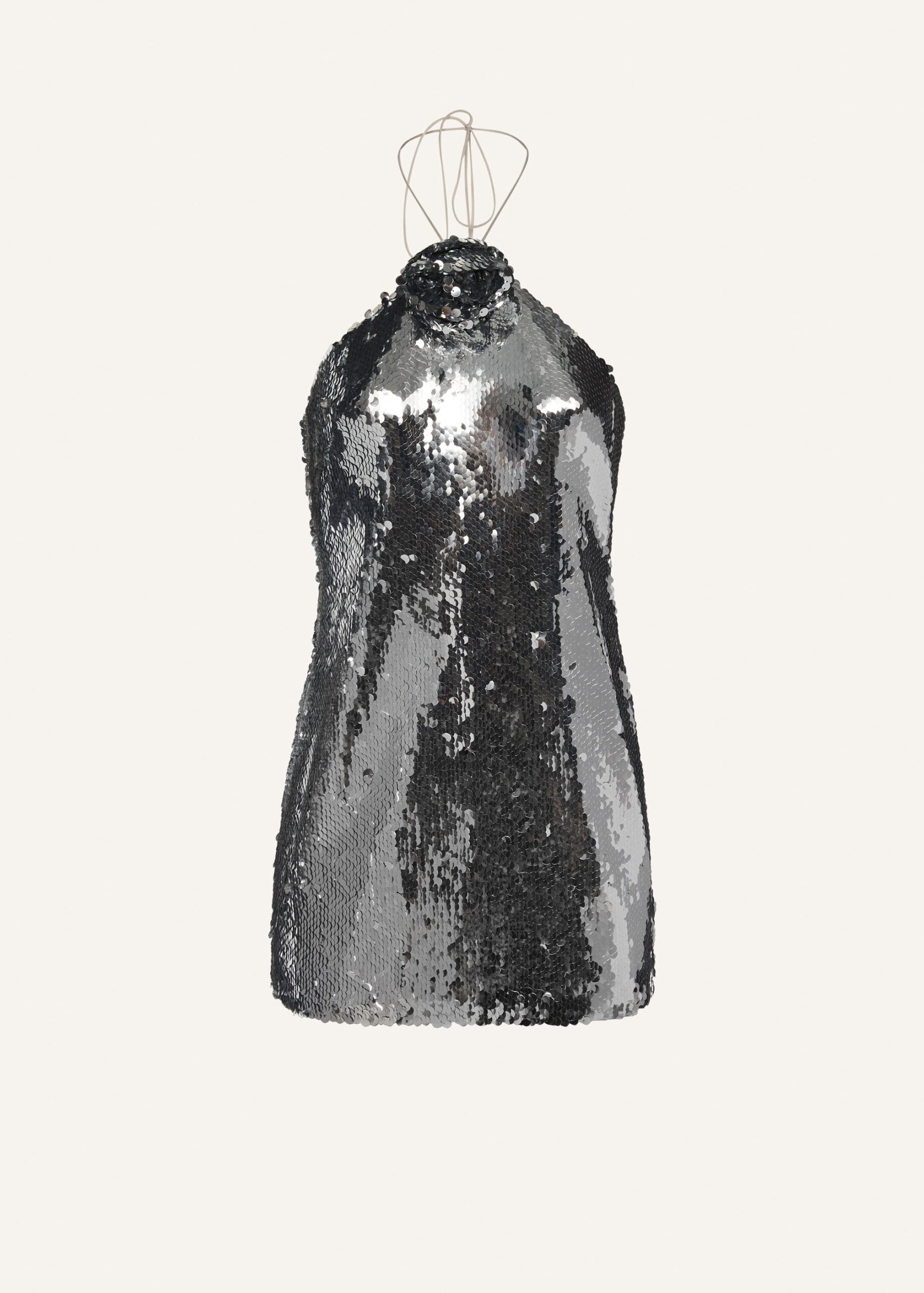 sequin choker mini dress Black Sequin One Sleeve Choker Mini Dress