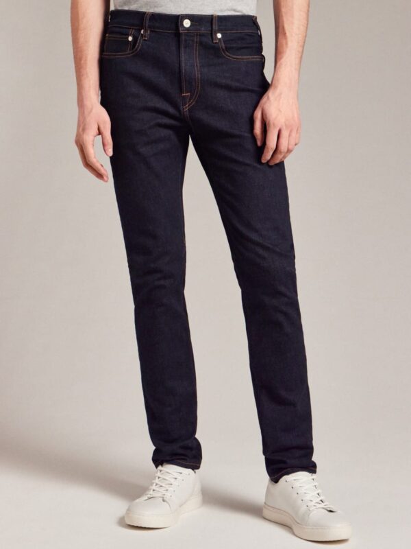 SLIM FIT INDIGO WASH JEANS