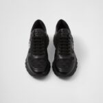 LEATHER AND RE-NYLON HIGH TOP SNEAKERS