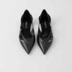 RUNWAY BRUSHED LEATHER BALLERINAS