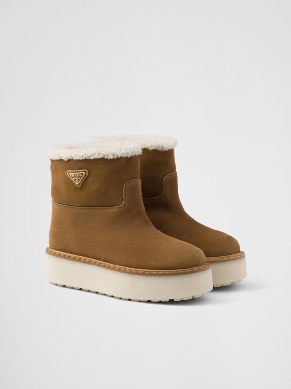 SHEARLING SUEDE BOOTIES