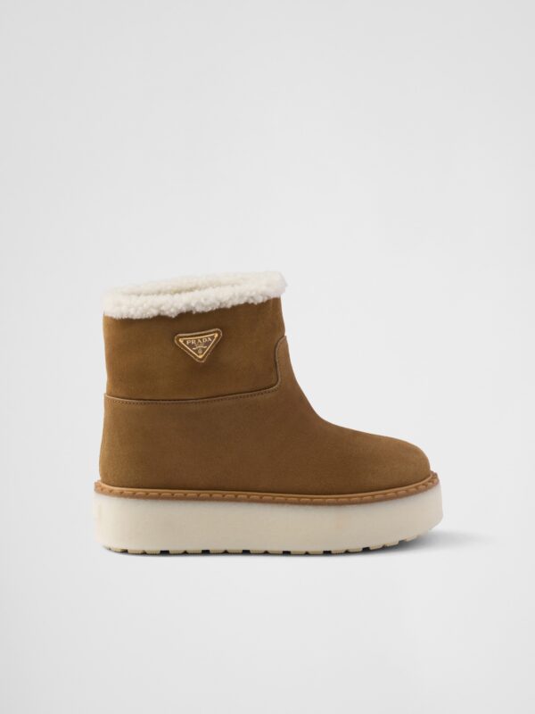 SHEARLING SUEDE BOOTIES