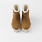 SHEARLING SUEDE BOOTIES