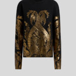 SWEATER WITH METALLIC PRINT