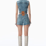 DENIM TIED VEST
