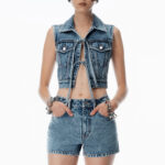 DENIM TIED VEST