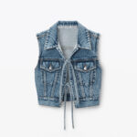 DENIM TIED VEST