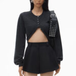 HIGH WAISTED FLARED SHORTS