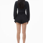 HIGH WAISTED FLARED SHORTS