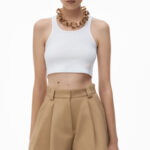HIGH WAISTED FLARED SHORTS