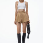 HIGH WAISTED FLARED SHORTS