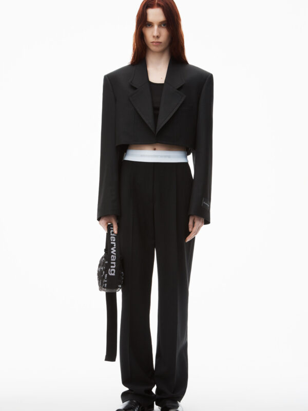 LOGO BAND PLEATED PANTS