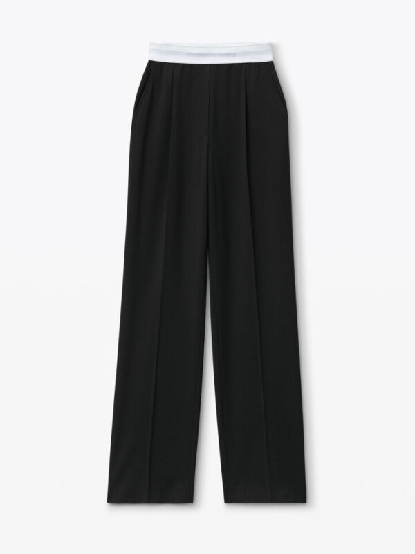 LOGO BAND PLEATED PANTS