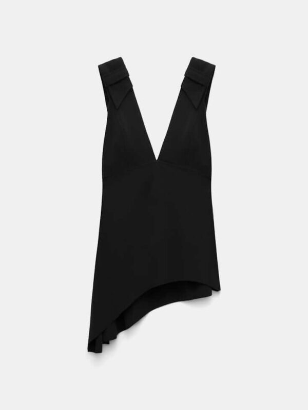 V NECK TANK TOP WITH WIDE STRAPS