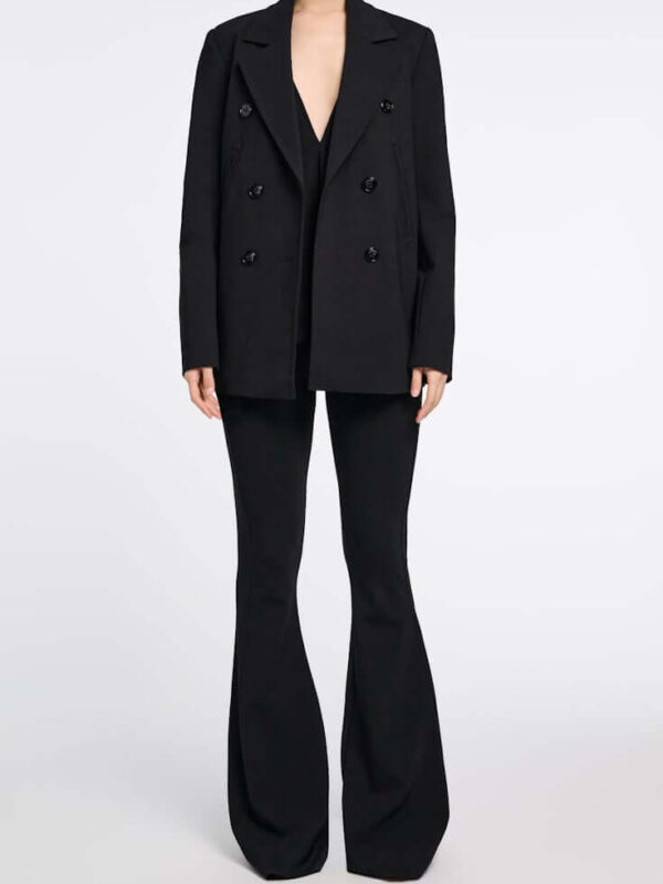 SLIM PANTS WITH FLARED LEG