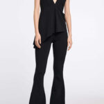 SLIM PANTS WITH FLARED LEG