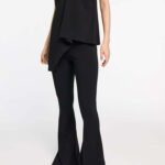 SLIM PANTS WITH FLARED LEG