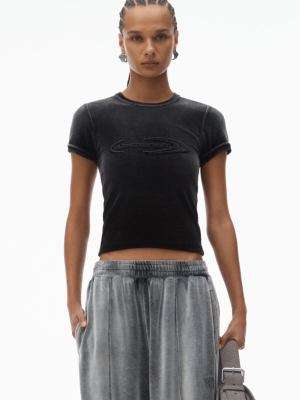 BABY TEE IN PLUSH VELOUR