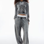 CRUSHED VELOUR SHRUNKEN HOODIE