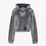 CRUSHED VELOUR SHRUNKEN HOODIE