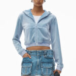 CRUSHED VELOUR SHRUNKEN HOODIE