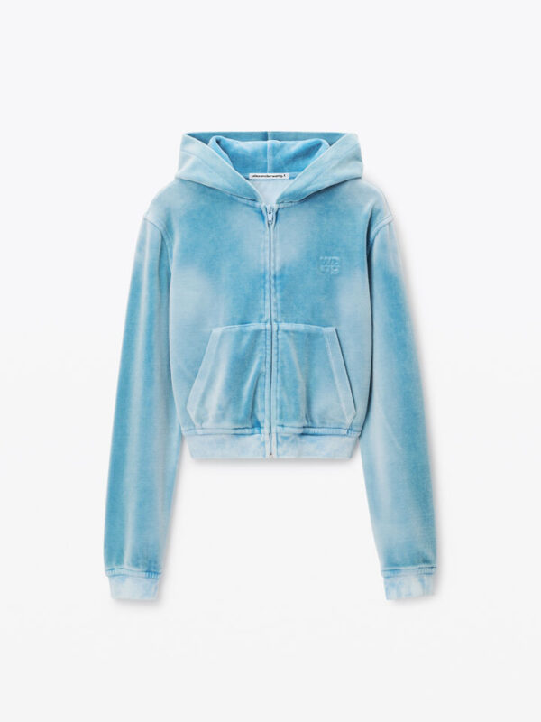 CRUSHED VELOUR SHRUNKEN HOODIE