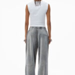 TRACK PANTS IN CRUSHED VELOUR