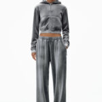 TRACK PANTS IN CRUSHED VELOUR