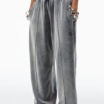 TRACK PANTS IN CRUSHED VELOUR