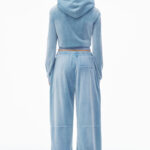 TRACK PANTS IN CRUSHED VELOUR
