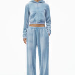 TRACK PANTS IN CRUSHED VELOUR
